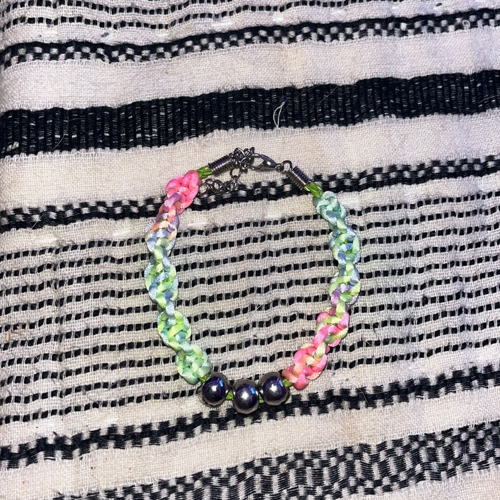 HAND MADE rainbow bracelet